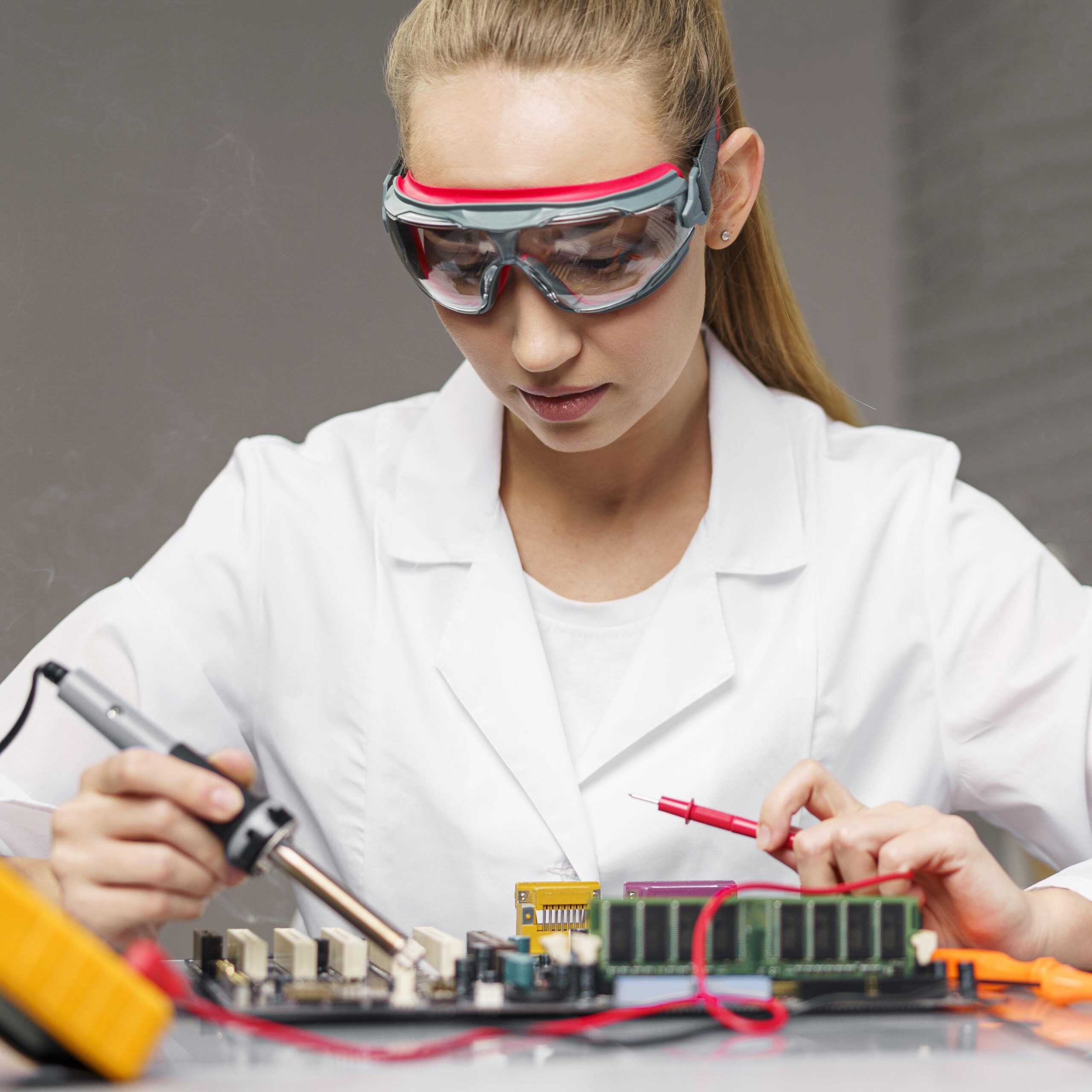 female-technician-with-soldering-iron-electronics-motherboard-min